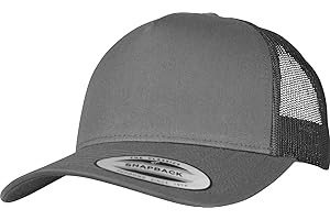 FLEXFIT Trucker Cap, Classic Trucker Hat, Baseball Trucker Cap with 5-Panel and Mesh Back, Adjustable Baseball Hat with Plastic Closure, Headwear, Unisex, Size: One Size