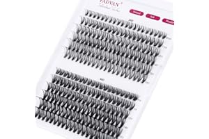 ‎FADVAN FADVAN Wimpern Einzeln Cluster Lashes Individual Lashes 30D+40D 0.07D Curl Mixed 9-16mm Wimpern Extensions Cluster Wimpernverlängerung Einzelne Wimpern FADVAN