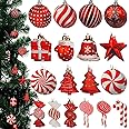 Goodern 36 PCS Christmas Candy Wooden Hanging Ornaments,Christmas Tree Candy Cane Ornaments Xmas Wooden Hanging,Peppermint Candy Swirl Ornaments Lollipop Candy Cane for Christmas Tree Decoration