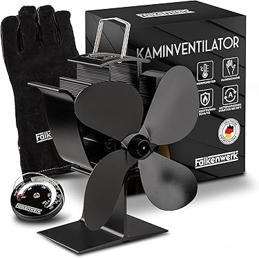 NZQXJXZ Kachelventilator 6-blads, warmte aangedreven, stille
