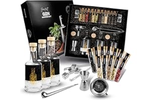 ‎DIBYS DIBYS Gin-Selber-Machen-Set inkl. 12 natürlichen Botanicals & Zubehör | Gin-Infusions-Set als schönes Geschenk-Set für Gin-Liebhaber | Gin-Tasting-Set als DIY-Baukasten mit 4 Rezepten