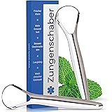 Zungenreiniger Edelstahl | Zweier-Pack | Zungenreiniger | Für einen frischen Atem und eine bessere Mundgesundheit | Zungensch