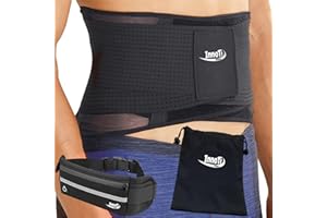 InnoTi Faja Lumbar para Hombre y Mujer - Cinturón Protector de los Lumbares en Actividades Deportivas, el Gimnasio y en el Trabajo - Evita Lesiones y Dolor de Espalda
