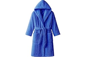 Dorian Home - Accappatoio Uomo e Donna in Spugna con Cappuccio, Tasche, Cintura e Gancio in Cotone 100% di Alta Qualità, Lavabile in Lavatrice