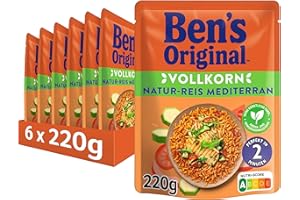 ‎BEN'S ORIGINAL BEN’S ORIGINAL Ben's Original Express-Reis Naturreis Mediterran, 6 Packungen (6 x 220g)