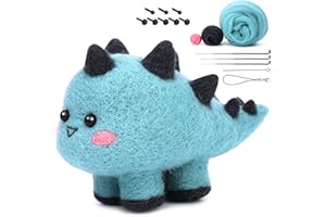 BUOKKON Needle Felting Kit, Animal Needle Felting Kits for Beginners with Felting Needles Foam Mat, Needle Felting Starter Kit for Needle Felting Craft DIY Handmade