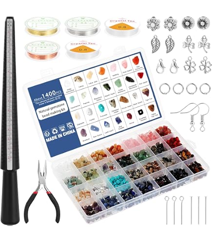 GoodyKing Kit de fabrication de bijoux pour bracelets – Kit de perles en verre, poney graines, lettres de l'alphabet – Cadeau de Saint-Valentin pour femme, petite amie, adulte, enfant âge 6, 8