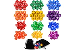 Sxutop 120 st polyhedral tärningar D10 och D20 färgglada akryl rolltärningar