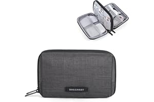 BAGSMART Kabeltasche Organizer Reisetasche für Elektronik Organizer Wasserdichte Zubehör für Handy Ladezubehör, Schwarz