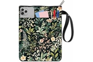 craspire Protège Livres en Tissu Lavable avec Fermeture Éclair et Pochette Supplémentaire pour Livres de Poche Idéal pour Les Amoureux des Livres Ou comme Cadeau pour Camarades de Classe.