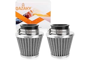 QAZAKY 2 pezzi filtro aria pulitore 57 mm 58 mm 59 mm 60 mm compatibile con 50 cc-90 cc 110 cc 125 cc 150 cc 200 cc GY6 moto ATV scooter Quad Go Kart ciclomotore Pit Dirt Racing Bike Suzuki Baja 6 cm