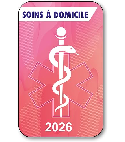 Signal Safety – Autocollant Caducée Pare-Brise Pour Professionnels De Santé – Vitrophanie 12x7,5 Cm – Choix Du Métier – Fabrication Française