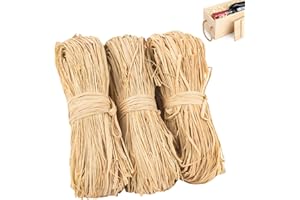 VIQIHEOE Rafia Naturale, 150 g Nastro di Rafia, Cordoncino di Carta, Rafias da Regalo, Tessitura e Giardinaggio, Nastro di Rafias per Confezioni Regalo, per Artigianato, Decorazione, Tessitura, Fioristi
