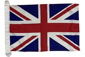 Stormflag Petit drapeau du Royaume-Uni en tissu pour bateau 30 x 45 cm et double couture avec crochet en D