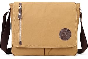 Sechunk Kleine Umhängetasche aus Segeltuch für Männer, Jungen, Studenten