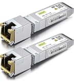 QSFPTEK Module SFP+ 10GBASE-T RJ45 Jusqu'à 30m - Compatible Cisco, Ubiquiti, D-Link Avec Puce RTL8261N