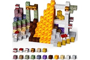 Ulikey Magnetische Bausteine, 128 Stück Magnetische Bauklötze 2.5CM Magnetwürfel Kinder Bergwerk Magnetische Würfel Set Magnetische Bauwelt für Jungen und Mädchen ab 4 5 6 7 8 9 Jahren (Schatzsuche)