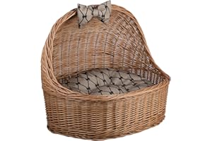 E-WICKER24 ALLES AUS WEIDE e-Wicker24 Corbeille en Osier, Niche, Maison, Panier Ovale, Panier en Osier(Naturel_Beige)
