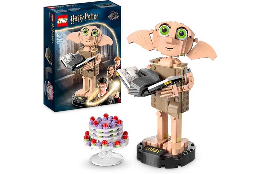 LEGO Harry Potter Dobby the House-Elf Building Toy Set, Movable Wizarding World Character Figure, Kids' Bedroom Decoration, Gift for 8 Plus Year Old Girls, Boys, Teens and Fans 76421