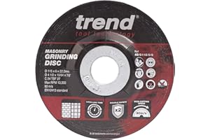 Trend Disco de desbaste para piedra de manpostería para amoladora angular, 115 m de diámetro, corte delgado de 6 mm, AD/G115/6/S, paquete de 10
