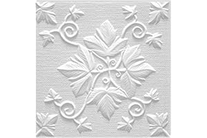 Marbet Design Piastrelle per soffitto in EPS - rigidi 50x50cm (18 mq max. confezione economica Grono)