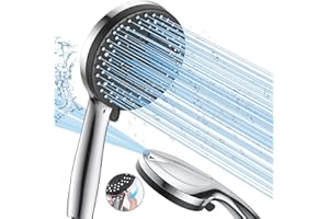 VOXON High Pressure Shower Head with 10 Modes, Large Powerful Flow Handheld Showerhead, Built-in Power Wash to Clean Tub, Tile & Pets, for Low Water Pressure