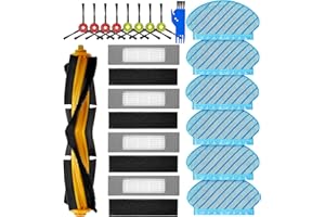 KGC Lot de 20 pièces de Rechange Compatible avec Ecovacs Deebot OZMO 920 950, yeedi 2 Hybrid Aspirateur Robot.(6 Serpillières,8 Brosses Latérales,4 Filtres HEPA,1 Brosse Principale)