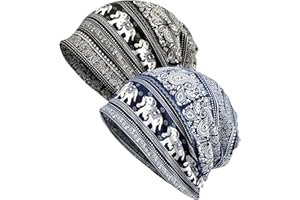 XYIYI Womens Chemo Headwear Hats Cotton Slouchy Beanie Cap Scarf