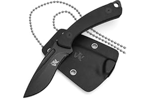 Wolfgangs VERITI Neck Knife Messer - inklusive Kydex Scheide und Kugel Halskette zum umhängen - Mini Survival Outdoor Messer für jeglichen Gebrauch