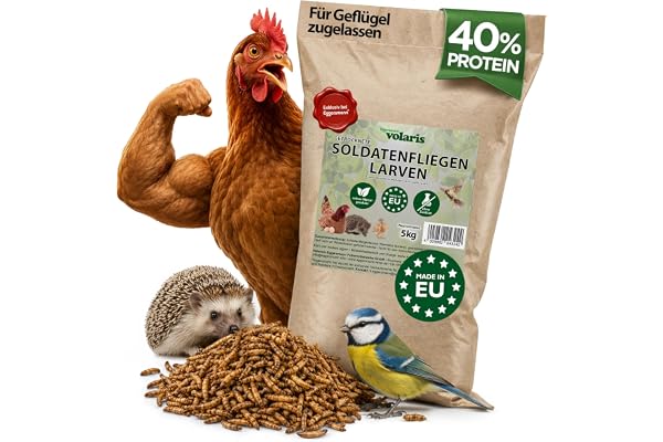 Eggersmann Soldatfluglarver torkade | 5 kg – 16,7 l