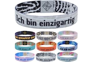 BRANDS2LOVE GLAUBENSBAND Motivations-Armbänder mit Glaubenssätzen Größe L (19cm) - Glücksbringer Armband, Freundschafts-Armband und Energiearmband - geeignet für Kinder, Damen, Herren - perfektes Mitbringsel ei