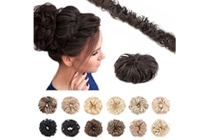 Silk-co Treski z prawdziwych włosów, treska, kok, prawdziwe włosy, miękkie, naturalne przedłużenie włosów 7A, 02# ciemny brąz