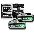 HiKOKI Booster Pack BSL36A18X (2X 18V 5.0 Ah / 36V 2.5 Ah Akku, Ladegerät, Li-Ion, 4-Stufen-LED Ladestandskontrolle, 32 min Ladezeit)