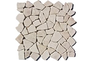 Mosaikfliesen Naturstein - M-003 - Marmor Bruchsteinmosaik Marmormosaik Wandfliesen Bodenfliesen - Fliesen Lager Verkauf Stein-Mosaik Herne NRW