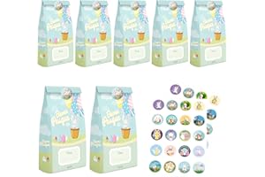 NAÏZAYA Sacchetti Pasquali Personalizzabili Originali - 20 Sacchettini Regalo Pasquale con Adesivi per Cioccolatini e Caramelle – Sacchetto Bustine di Carta Pasquali Colorati per Adulti e Bambini