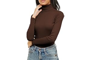 Re Tech UK Womens Jumpers Plain Ribbed Cotton Polo Turtle Roll Neck Tunic Top Long Sleeve Sweatshirt Ladies Winter Clothes Pullover Sweaters