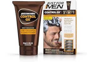 Just for men Control GX, Grey Reducing 2-w-1 Szampon i odżywka do szarego powietrza, nowa formuła ulepszona - Wszystkie odcienie, 118 ml