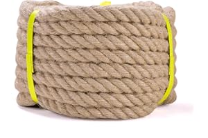 LZ.MZXU Corde de Jute 20mm x 15M Ficelle Jute Naturel Ficelles de Jardin Corde Corde Chanvre pour l'artisanat Jardinage Décoration Créatifs DIY l'emballage Cadeau