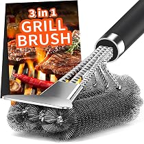 Rollender Grillkorb-Set, 2-teilig, 304 Edelstahl – Mit Holzgriff, Stapelbar, Für Gemüse & Fleisch Beim Grillen