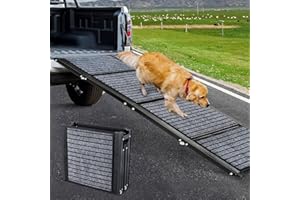 Snagle Paw Longest 180cm Dog Car Ramp,Protable Stairs for Large Dogs with Anti-Slip Rug Surface,Folding Pet Ramp Stairs Up to 140KG Pet Step for Medium & Large Dogs Get Into a Car, SUV & Truck