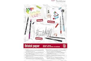 Tombow Bloc de dibujo Bristol A6 (14,8 x 10,5 cm), 250 g/m², 25 hojas, PB-MARK-COVER-6, no aplicable