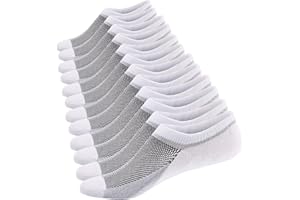 Ueither Calcetines Cortos Hombre Invisibles Respirable Calcetines tobilleros Algodón Antideslizantes