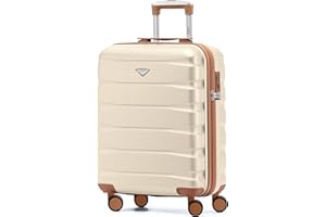 Flight Knight Leichte 4-Rad-ABS-Hartschalenkoffer Handgepack, zugelassen fur uber 60 Fluggesellschaften, einschließlich easyJet, Jet2 und maximale Große fur Ryanair (Priority) 55 x 40 x 20 cm