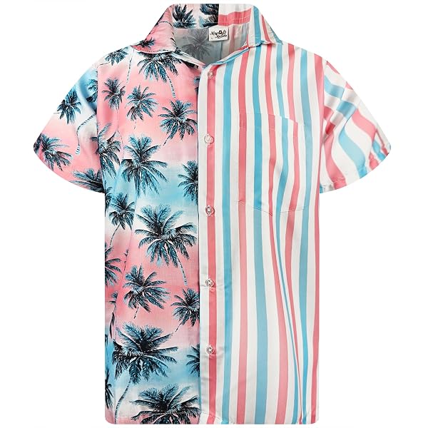 Chemise Hawaïenne King Kameha - Imprimé Hibiscus Tribal - Unisexe - Taille XS à 12XL
