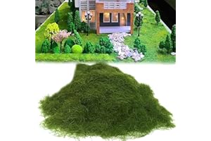 Modélisme Herbe, 250g 5mm Accessoires Modélisme Paysage Modélisme Ferroviaire Mousse Artificielle pour Décorer Herbe Saupoudrer Prairie Herbe Statique Forêt Paysage Terrain Chemin Jardin Vert Montagne
