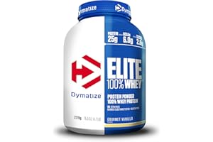 Dymatize Elite 100% Whey Gourmet Vanilla 2170g - Low Sugar Whey Protein + BCAAs