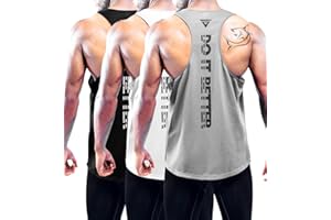 Boyzn 1 or 3er Pack Tank Top Herren, Sommer Ärmelloses T-Shirts Atmungsaktive Muskelshirts Achselshirts, Fitnessstudio Workout Tank Top Sport Unterhemd Gym Bodybuilding Sleeveless T Shirt für Laufen