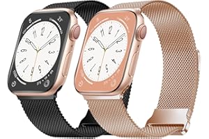 DOBSTFY Bracelet Métallique Compatible Avec Apple Watch 49mm 46mm 45mm 44mm 42mm, Acier Inoxydable Avec Aimant pour iWatch Ultra/Ultra 2 SE Series 10/9/8/7/6/5/4/3/2/1