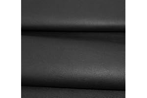 econuk - Tela para Tapizar, Polipiel por Metros, 140cm x 50cm (Made in Europe) Piel Sintética Suave al Tacto para Manualidades, Muebles, Sofá, Asiento, Silla, Bolsos (Negro)