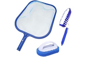 CELEBRATION DIRECTRE Hot Tub Cleaning Kit Accessories, Pool Skimmer Leaf Net Fine Mesh Net, Scrubbing Brush and Sponge Brush for Cleaning Spas, Hot Tubs, Fountains